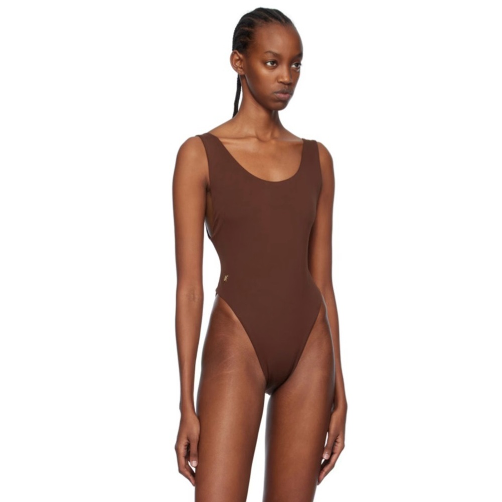 Eterne Brown One Piece Swimsuit | M